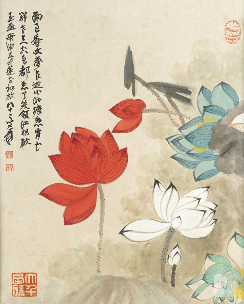    張大千 荷花